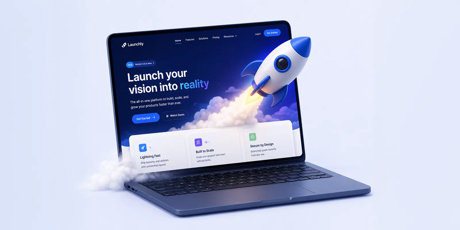 Built fast. Go live in one click.